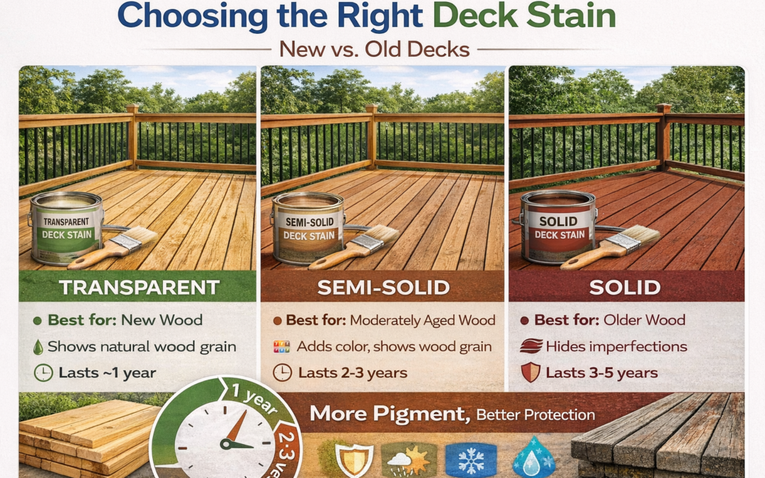Transparent vs Semi-Solid vs Solid Stain for Central Ohio